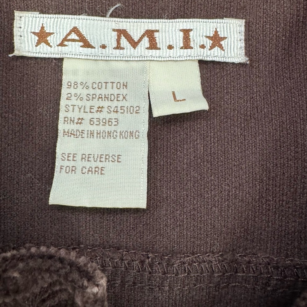 AMI Vintage Brown Corduroy Shirt Jacket Shacket Preppy Coat Blazer Large - Picture 6 of 9